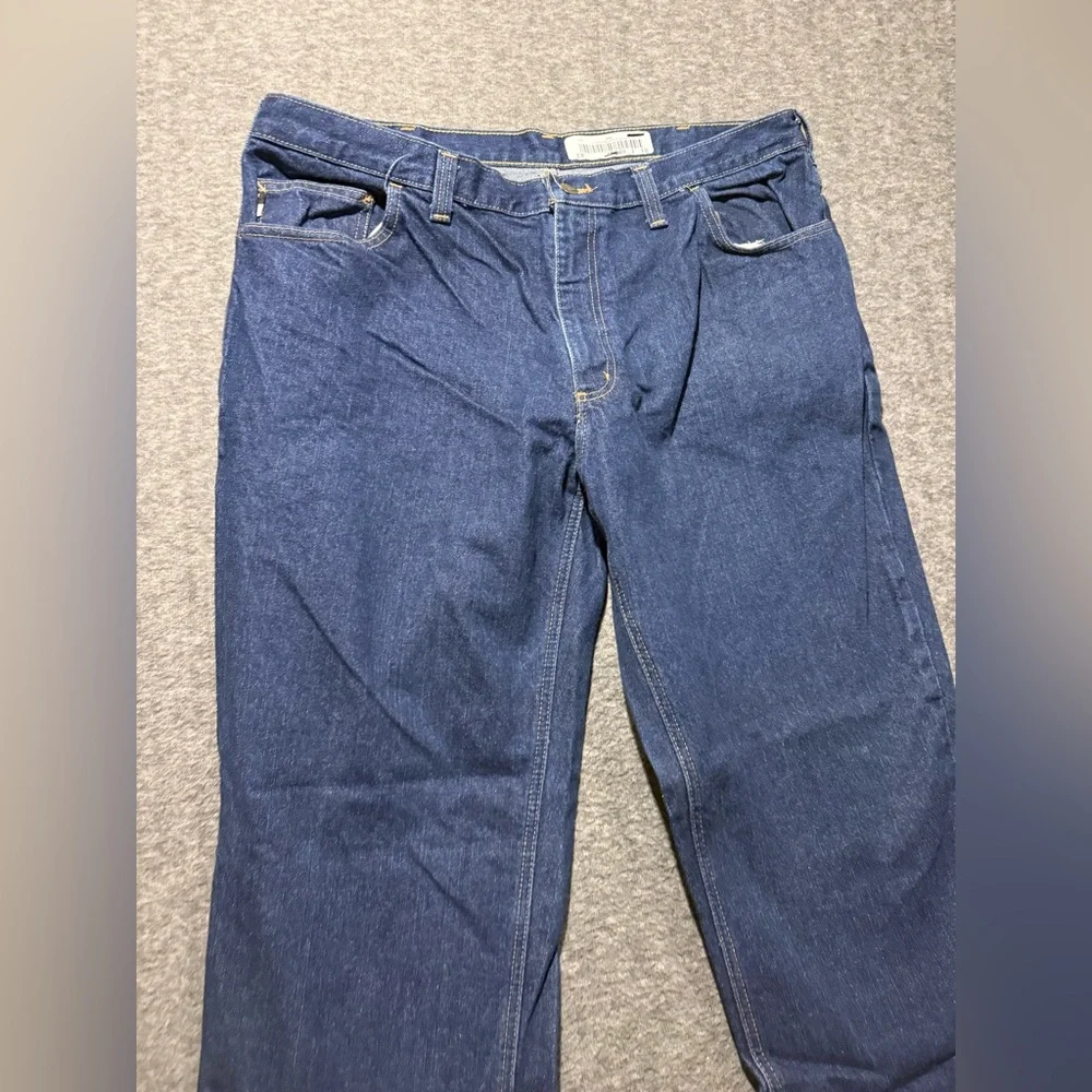 Carhartt FR Jeans Mens 40x32 (fit 38x32) blue heavy durable Straight cotton work